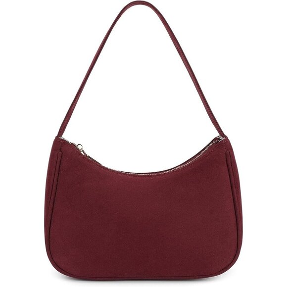Handbags - Women Suede Cherry Imported Polyester Leather Zipper Closure Cute Tote Handbag
